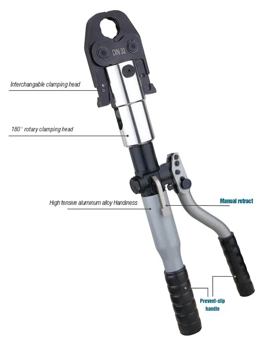 Гидравлические Pex трубы обжимные инструменты TH, U, V, M, VAU челюсти HT-1550