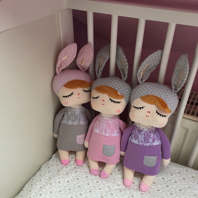 

6 Colors 35cm Angela Rabbit Plush Toy Doll Lace Baby Doll with Sleep Plush Baby Toys For kids girls Birthday/Christmas Gift