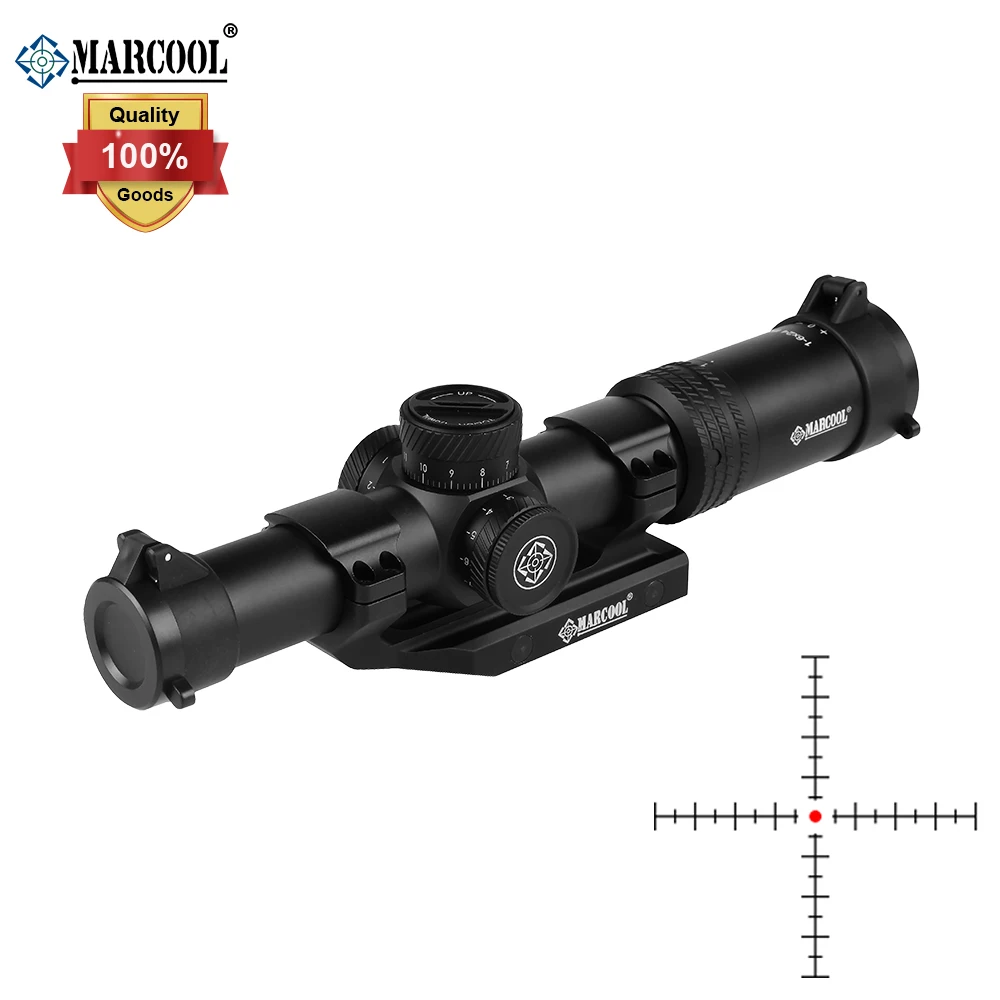 MARCOOL оптика 1-6x24 HD ИК-подсветкой прицел с Precision Weaver Mount-матовый черный