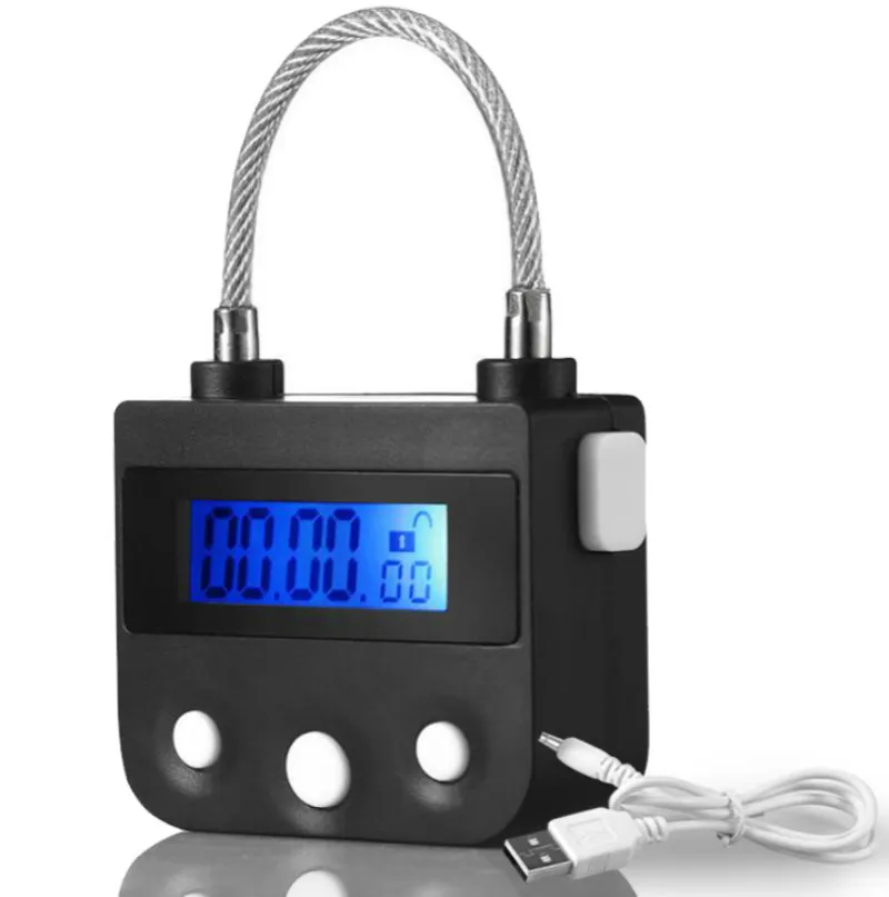 

Anti-addict Charging Electronic Timer Bondage Padlock Can Set Any Time Timing To Complete Automatic Unlocking
