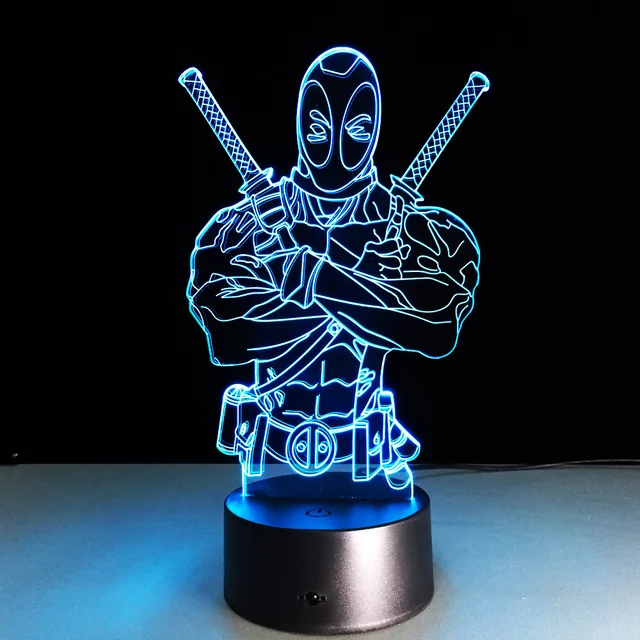 Usb Marvel Lampe Illusion Deadpool Lamp Color Changing Mood Usb Marvel Lampe Illusion Deadpool Lamp Color Changing Mood Lighting For Easter Thanksgiving Christmas