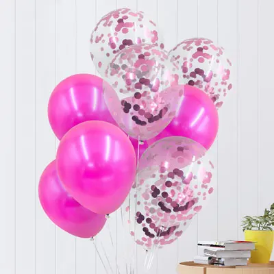 NICROLANDEE 12 дюймов латексные разноцветные воздушные шары с конфетти надувной шар для дня рождения свадьбы вечеринок 112 - Цвет: 10 pcs balloons X
