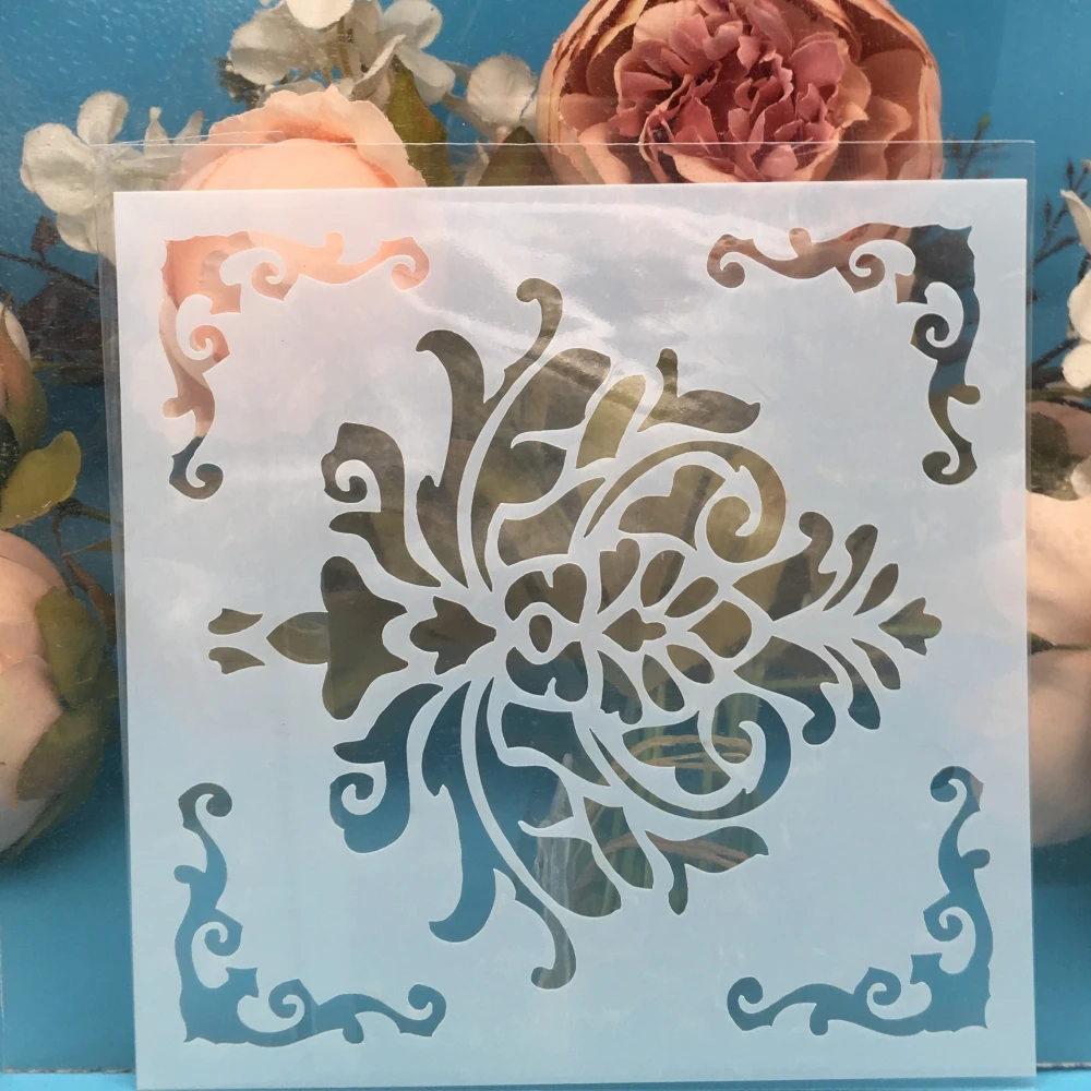 1Pcs Flower Frame DIY Craft Layering Stencils Wall Painting Scrapbooking Stamping Embossing Album Paper Card Template F5345 | Канцтовары