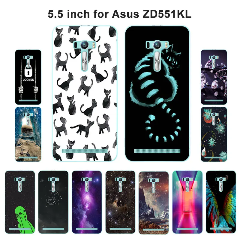 Чехол для Asus Zenfone Selfie ZD551KL 5 дюйма мягкий силиконовый чехол с рисунком туманности
