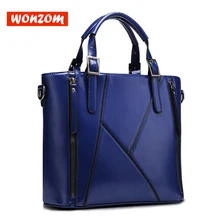 

WONZOM Fashion Leather Handbags Big Women Bag Top Quality Vintage Shoulder Crossbody Bags Large Capacity Design Women Gift