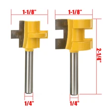 2 шт. твердосплавная стальная Концевая фреза для деревообработки фрезы Язык и паз фрезы 1/" хвостовик деревообрабатывающий резак