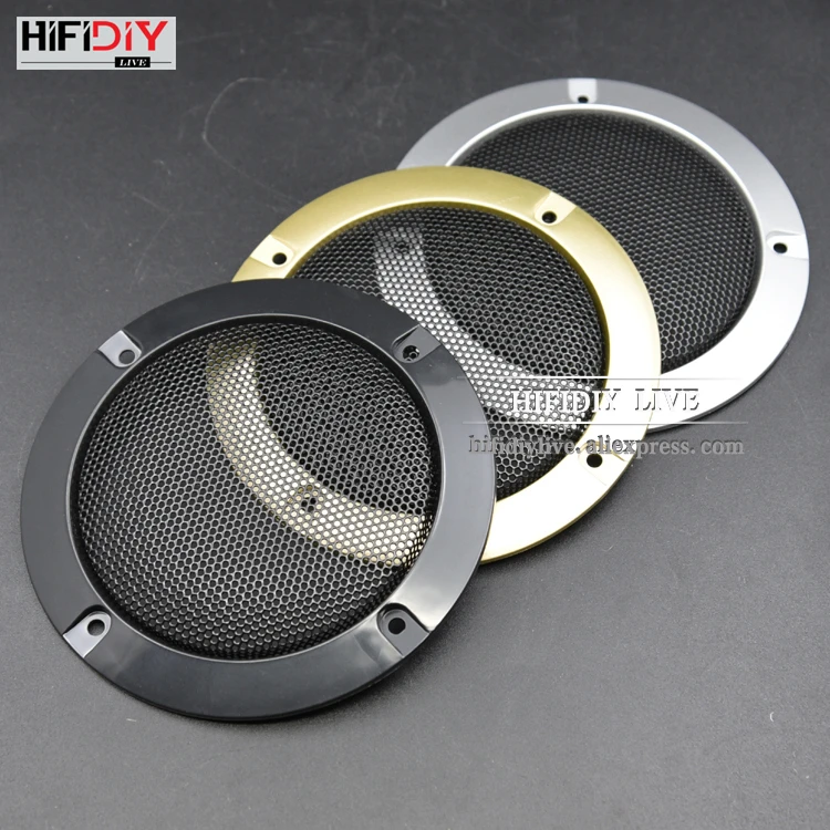 Купить HIFIDIY LIVE 4,5 #039; #039;4 дюймов динамик s Пластиковая Рамка металлический проволочный решетки сетка для динамика крышка высокого качества автомобиля до...