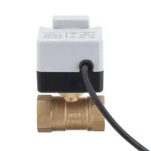 Латунные ручные регулирующий с электроприводом электрические латунные шаровые краны AC 220 V 2 Way 3 провода полный портовый клапан DN15/20/25/321/" 3/4" " 1-1/4"