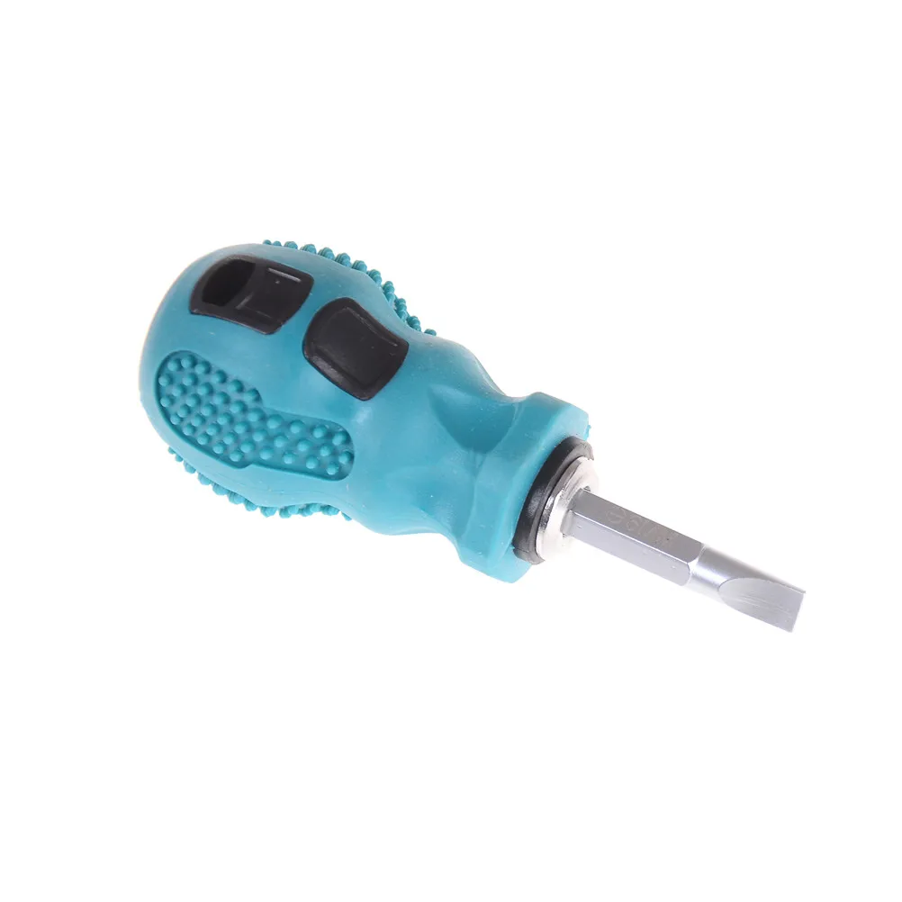1 PCS New Mini magnetic screwdriver dual purpose knife cross cut Automotive short shank screwdriver