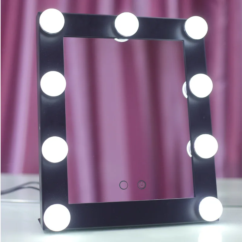 

Makeup Vanity Mirror with 9x3W Hollywood Style Dimmable LED bulbs Touch Control Lighted Cosmetic Mirrors with LED Lights