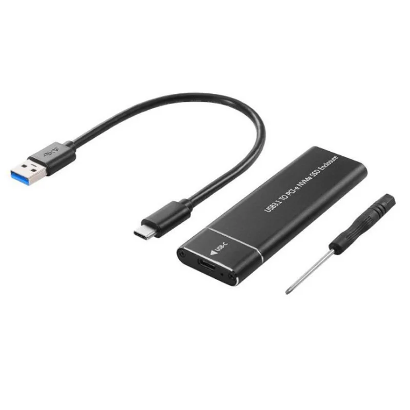 Usb3.1 type-c  m.2 m Ű nvme pcie ssd ڽ ָ Ʈ ̺ Ͽ¡ ̽ 10 gbps m2 ssd 2280 ϵ ̺ ũ Ŭ hdd ڽ