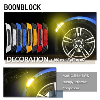 

BOOMBLOCK Car Accessories Door Side Wheel Eyebrow 3D Stickers For Peugeot 307 206 Jeep Ford Focus 2 3 VW Polo Golf Touran T5 T4
