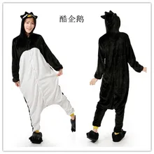 Для мужчин и женщин с рисунком пингвина из мультфильма Свободные Комбинезоны для взрослых в виде животных пижамы-комбинезоны пижамы C301 S/M/L/XL