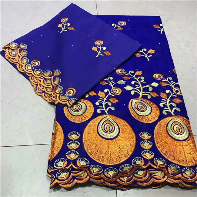 

Graceful embroidery African cotton lace fabric matching with 2Y Swiss voile lace fabric for sewing VRCV3