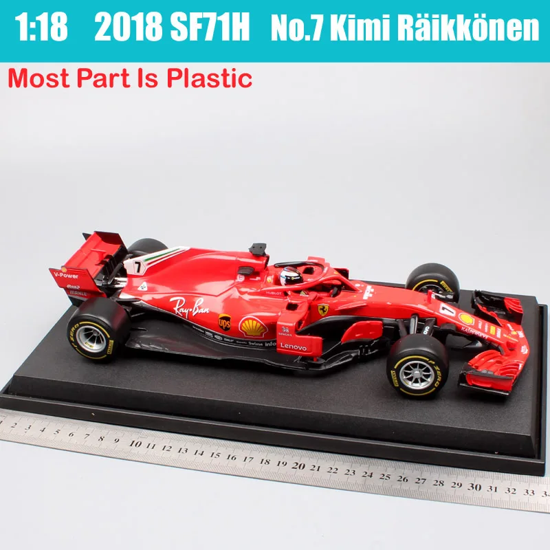 Дети 1:18 Большие весы BBurago Racing SF71H драйвер № 5 Kimi Iceman № 5 Себастиан веттел литье под давлением модели автомобилей игрушка