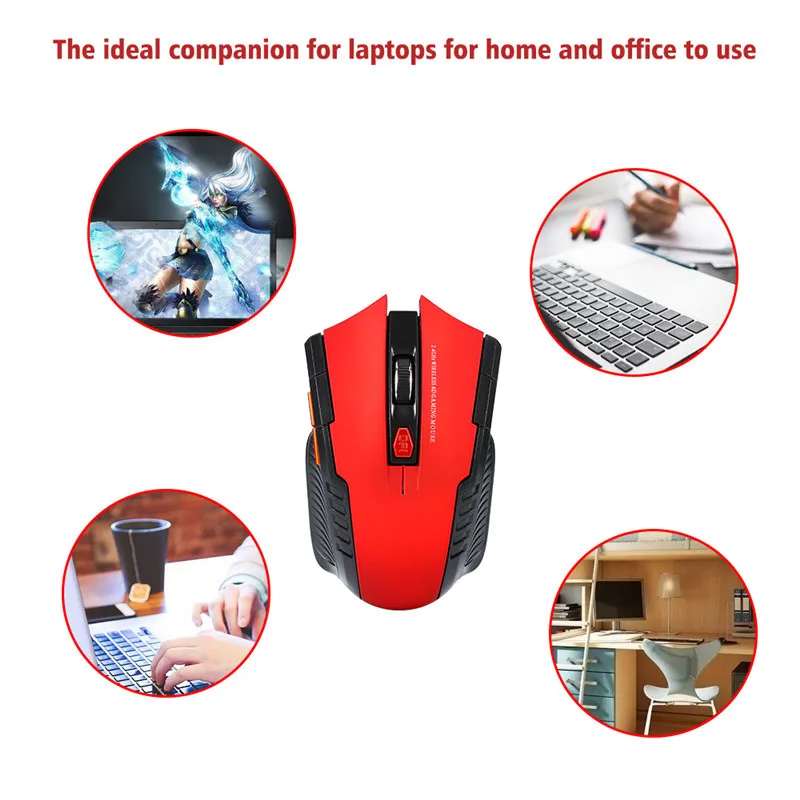 Robotsky 2,4 GHz оптическая мышь геймерская мышь для ноутбука настольного ноутбука с usb-приемником с высоким dpi USB Беспроводная игровая мышь