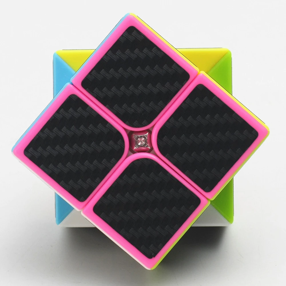 Новые 2x2x2 Zcube углеродного волокна Стикеры Magic Cube Puzzle Кубы Скорость Cubo квадратный подарки головоломки Обучающие игрушки для детей