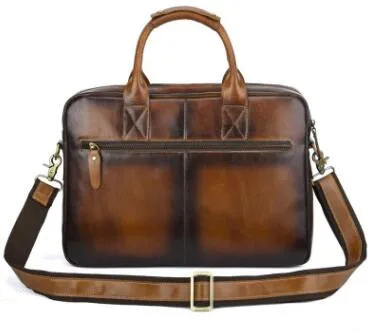 D'affaires Grand À De documents Fourre Porte New Véritable Hommes Vintage Luxe Sac Cuir Main En tout Chocolat Mâle Serviette kuZTOiPX