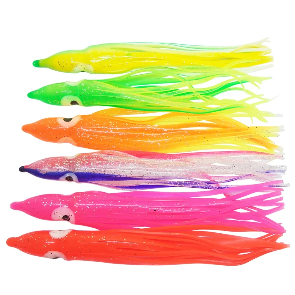 50 pieces Soft Lure Rubber Squid Skirts Octopus Saltwater Soft Fishing