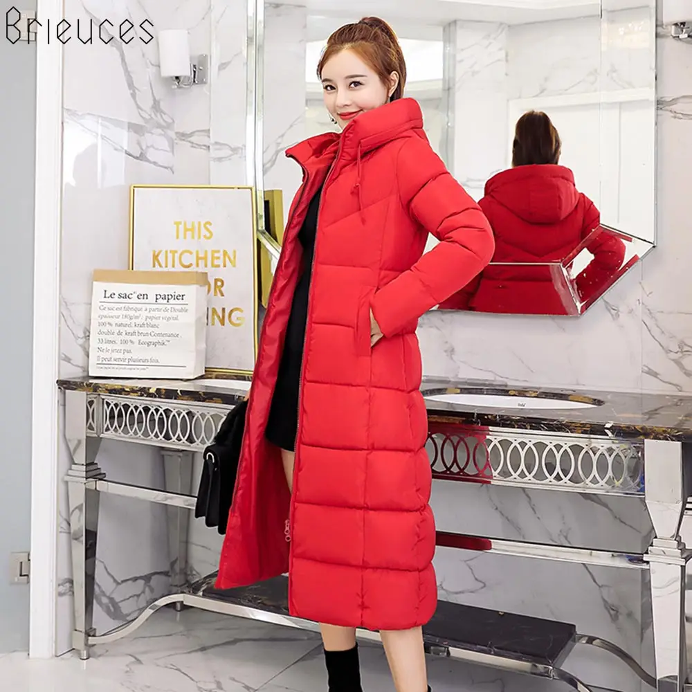 Brieuces 2018 New Fashion Women Winter Jacket Warm Hooded Female Womens Winter Coat Long Parkas Thicken Down Cotton Outwear Brieuces 2018 New Fashion Women Winter Jacket Warm Hooded Female Womens Winter Coat Long Parkas Thicken Down Cotton Outwear