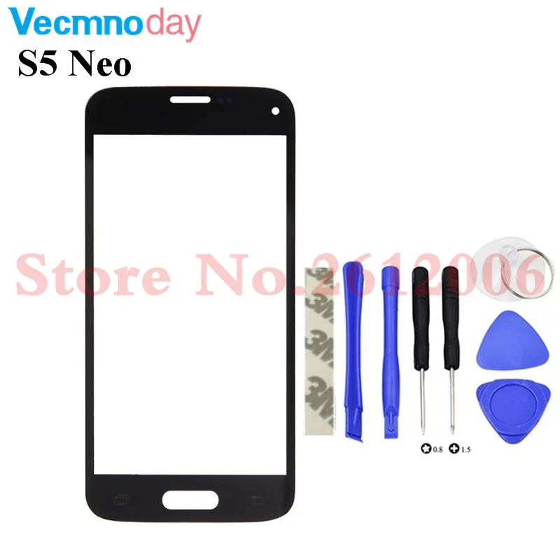 

Vecmnoday 5.1" Touchscreen For Samsung Galaxy S5 Neo G903F G903W G903 Front Outer Glass Lens Touch Screen Panel+Tools