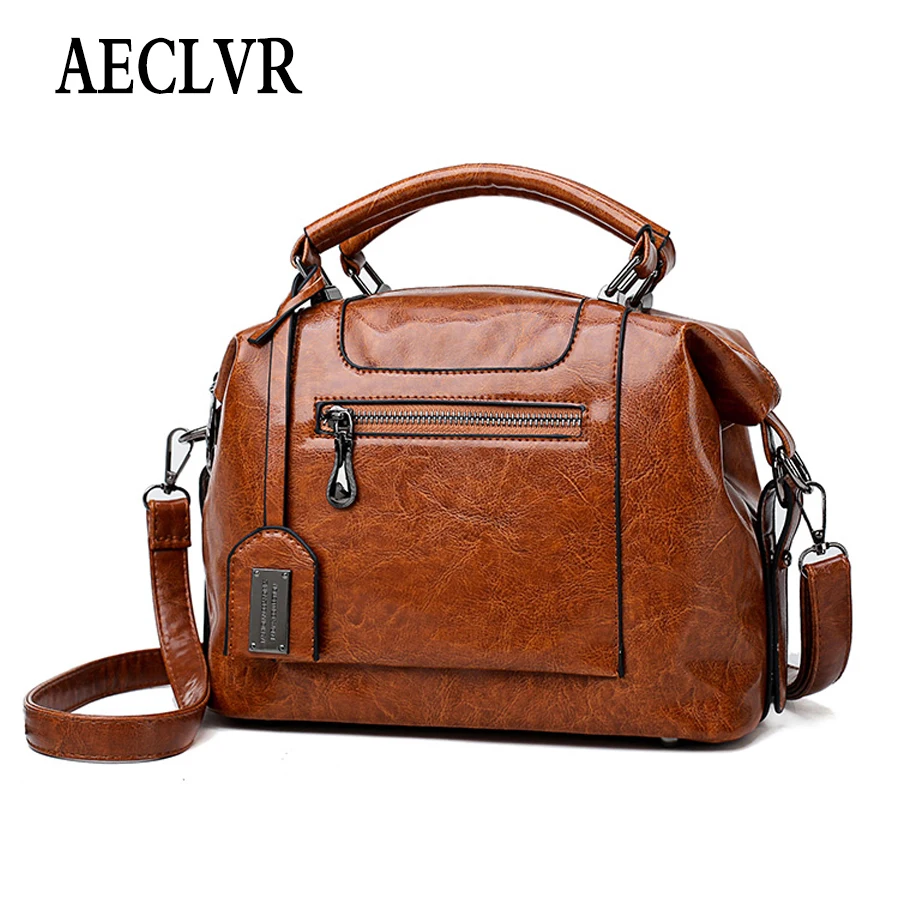 

AECLVR Vintage New Handbags for Women Fashion Female Brand Leather Handbag High Quality Bags Lady Shoulder Bags Casual Bolsos