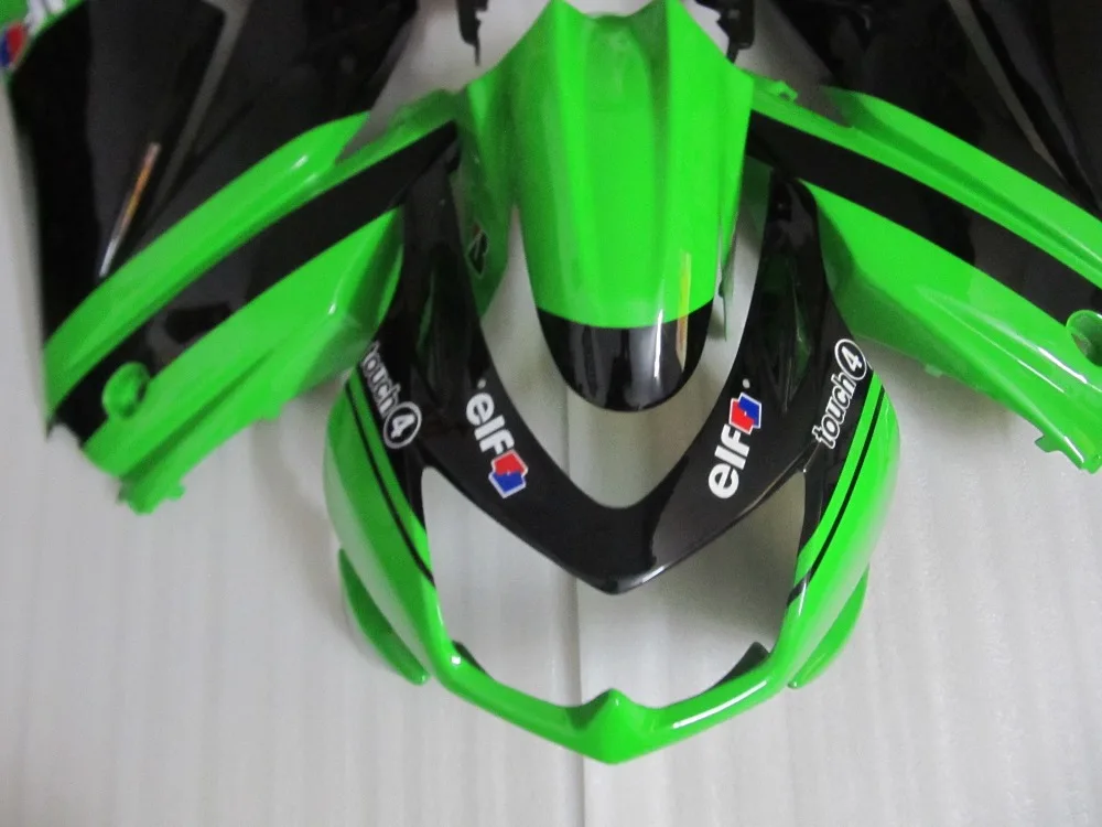 Мотоциклетный вставной обтекатель комплект для KAWASAKI Ninja ZX250R ZX-250R 2008 2012 ZX 250R EX250 08 09 10 11 12 зелено-черные обтекатели комплект