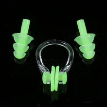 Soft waterproof Silicone Swimming nose clip earplugs set Surf diving piscina swimming pool accessories for adults ear plug water