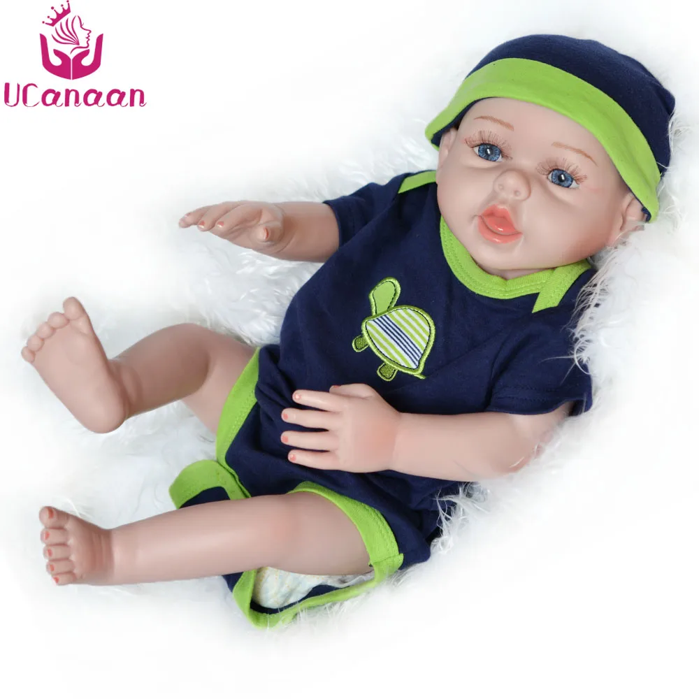 

UCanaan 20''/50CM Silicone Boy Baby Newborn Doll Handmade High-end Toys For Girls Playmate Dolls Reborn Bonecas Babies Brinquedo