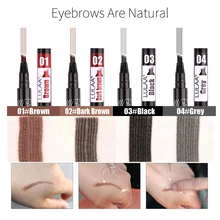 Микроблейдинг, жидкий тинт для бровей, 4 кончика, ручка для бровей, тату, 5 цветов, макияж, краска для бровей, подводка для бровей, карандаш, водостойкий, косметический, для бровей