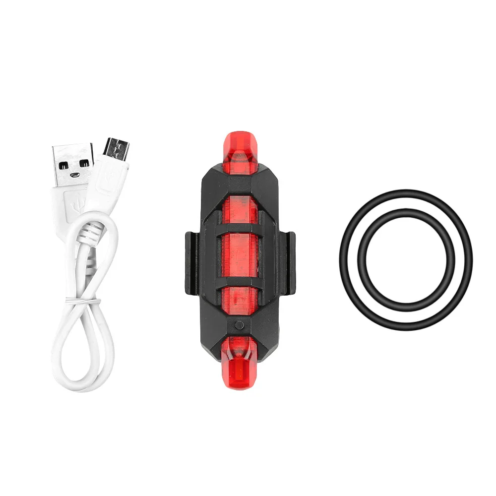 Perfect 2017 Portable 5 LED USB MTB Road Bike Tail Light Rechargeable Safety Warning Bicycle Rear Light Lamp Cycling Bike light 9