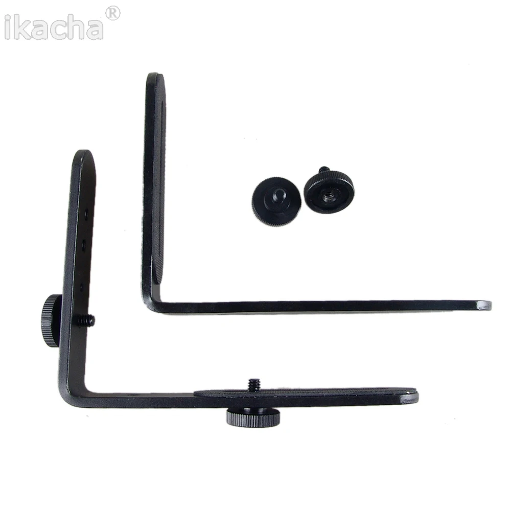 L-shaped Metal Double Dual Flash Bracket Holder Mount for Canon Speedlite&Camera  (2)