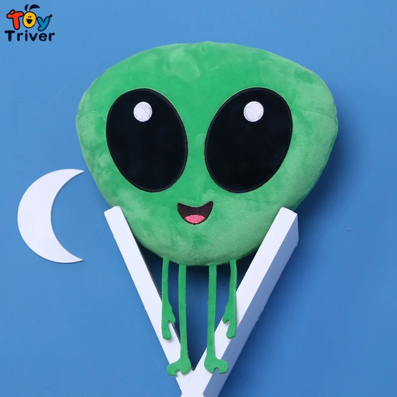 1 шт. Kawaii Green ET Alien плюшевая игрушка монстр Triver Мягкая кукла подушка для малышей Дети мальчик бойфренд Забавный подарок домашний декор