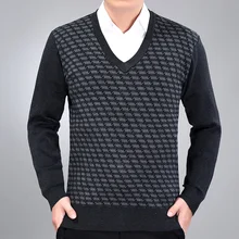 2017 new sweaters men V neck mens sweaters pullover brand autumn winter 2XL knitwear dress male