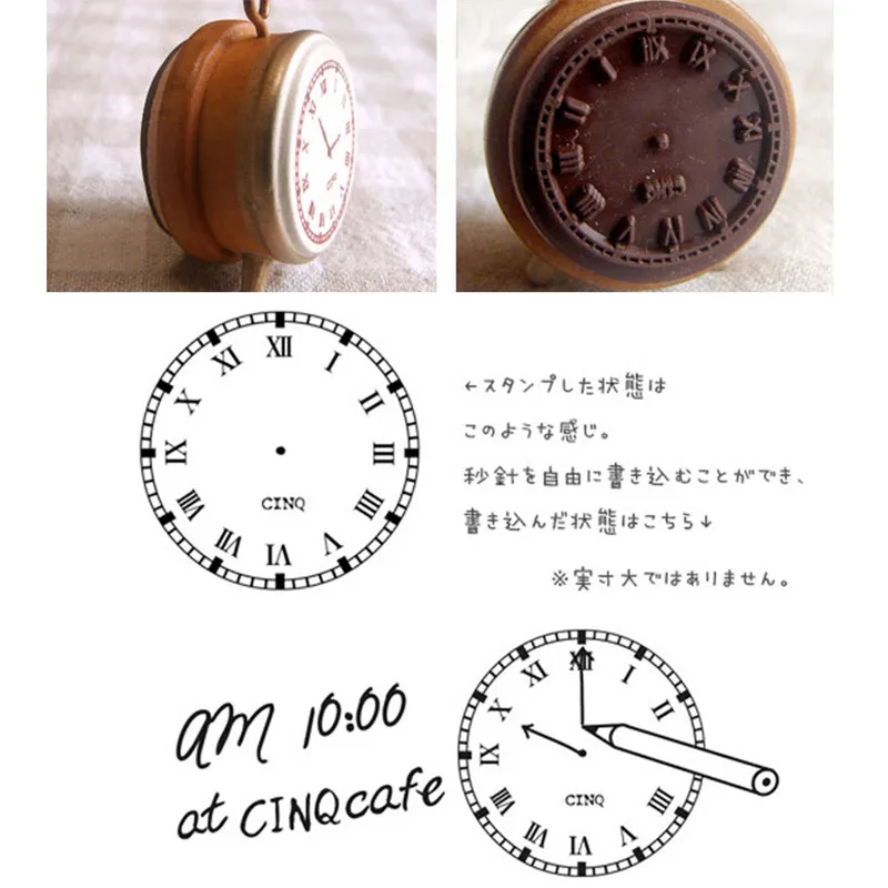 1 X Мини винтажные часы штамп DIY деревянные резиновые штампы для stationery канцелярские принадлежности Скрапбукинг Стандартный штамп