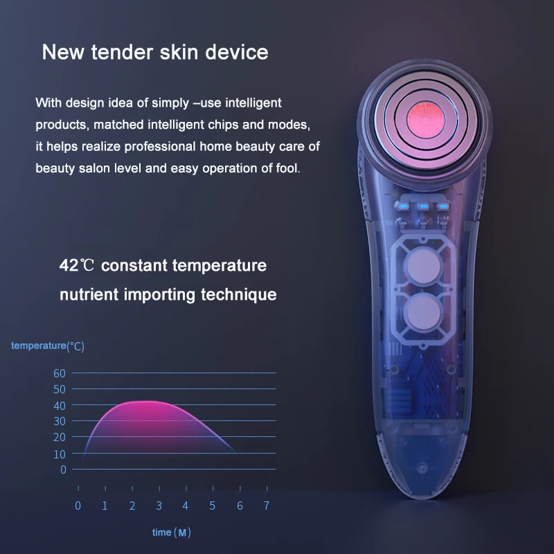 Facial Massager Microcurrent Face Lifting Face Cleansing Massager Facial Lift Face Clean RF Massager Facial Phototherapy Device