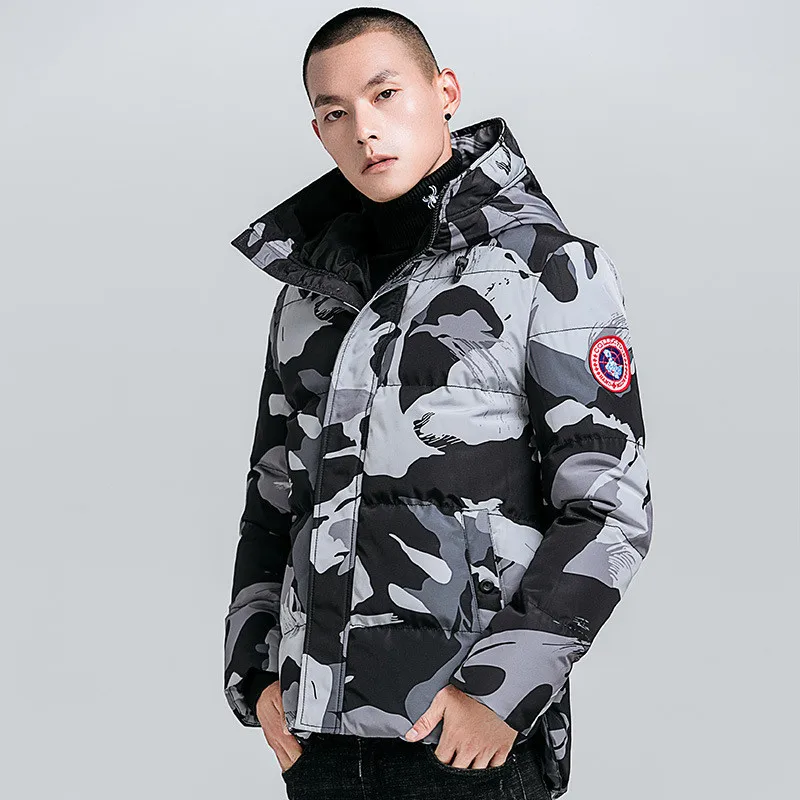 

2019 Camouflage Parka Coat Men Winter Thicken Warm Outerwear Casual Men Jackets and Coats Military Hood Tactical Bomber Parka