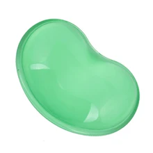 Горячие прозрачный зеленый мягкое сердце Форма гель запястий ноутбук Мышь Pad