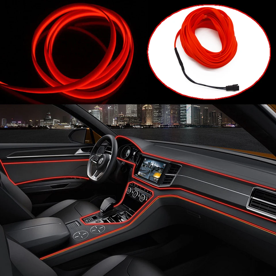 Us 7 96 24 Off Car Styling Glow Atmosphere Decorative Lamp Strip For Volvo Renault Opel Nissan Volkswagen Vw Polo Passat B6 B5 Golf 4 5 7 6 Mk6 In