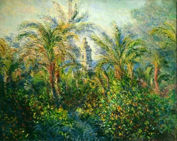 

High quality Oil painting Canvas Reproductions Garden in Bordighera, Impression of Morning (1884) by Claude Monet hand painted