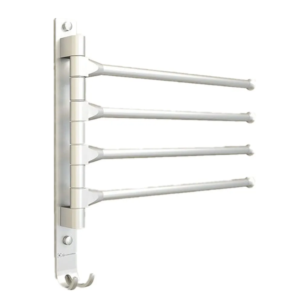 AUSWIND Towel Rack Movable Towel Bars 4/3/2 Arms Space Aluminium Towel Rack Toilet Towel Hanging with Hooks Bathroom Accessories AUSWIND Towel Rack Movable Towel Bars 4/3/2 Arms Space Aluminium Towel Rack Toilet Towel Hanging with Hooks Bathroom Accessories