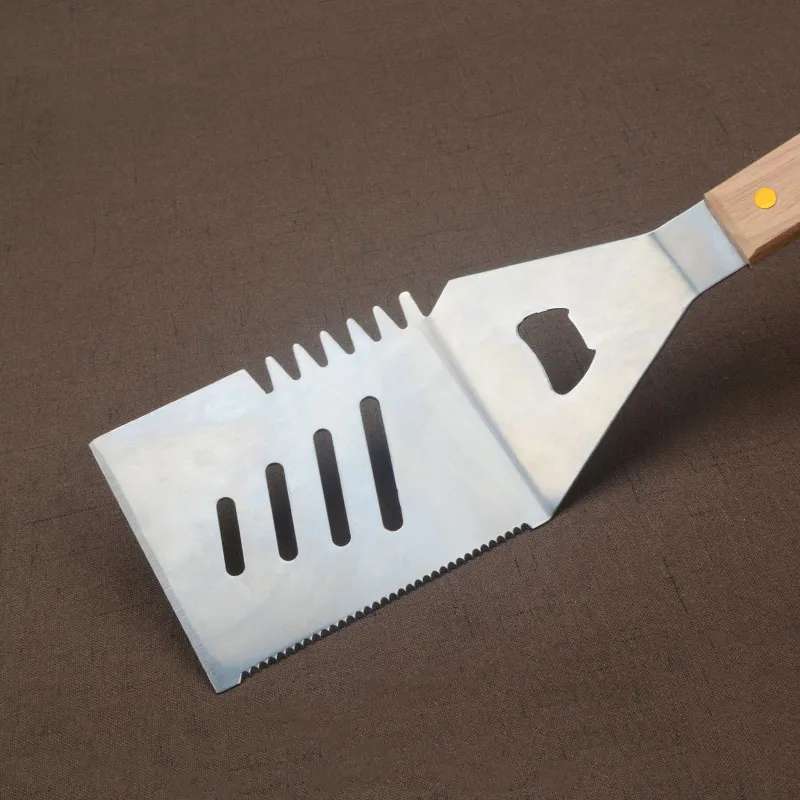 OAK WOOD BBQ TOOL SET  (7)