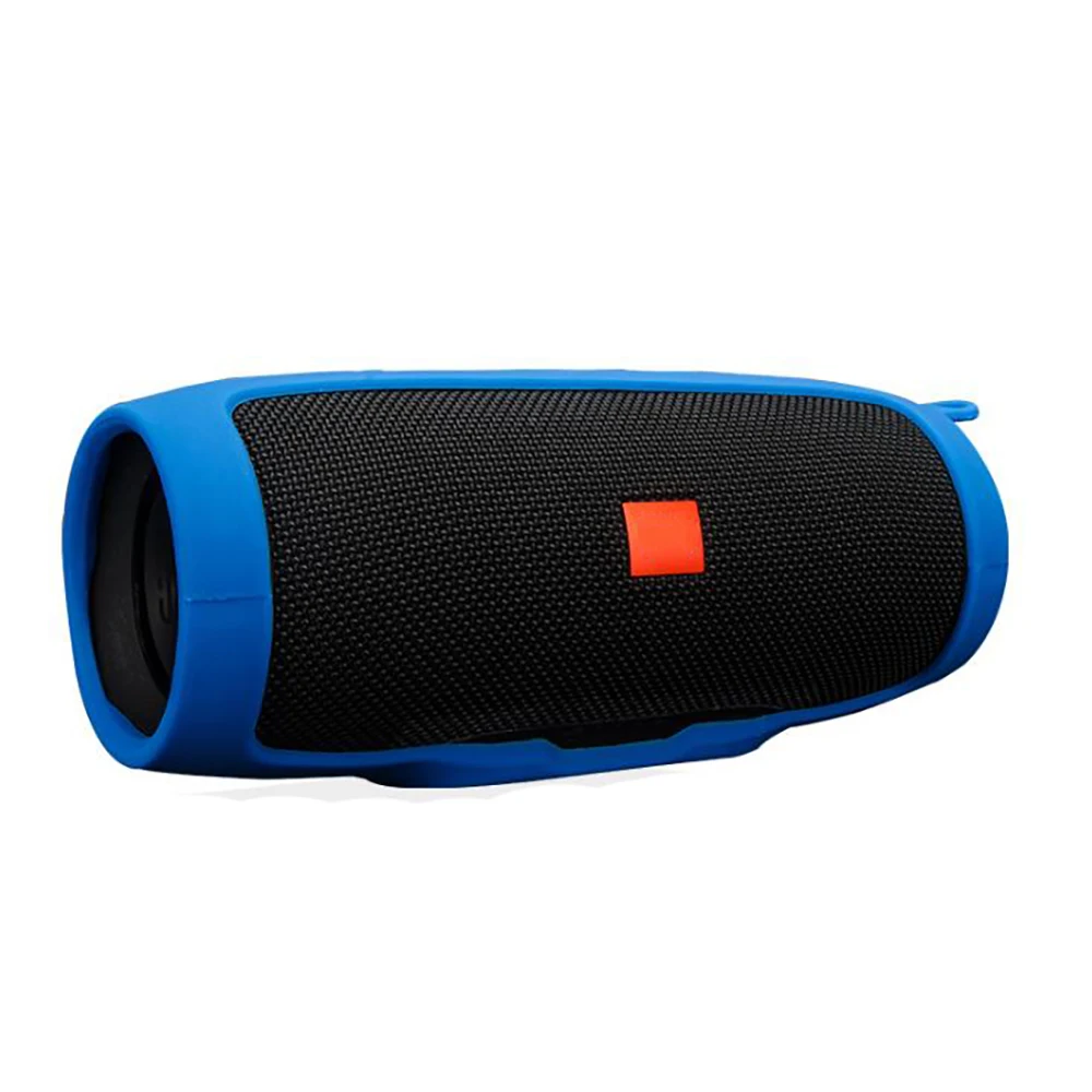 Wireless Speakers Protective Cover Portable Anti-scratch Anti-shock Silicone Cover For JBL Charge 3 Mountaineering Silicone Case - Цвет: Синий