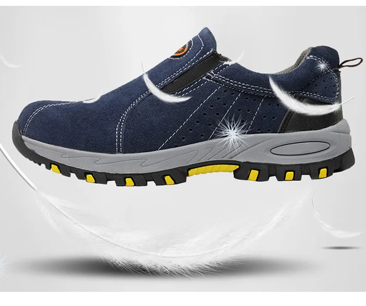 Steel Toe Safety Work Shoes Men Fashion Casual Breathable Non Slip Boots Labor Insurance Rubber Sole Puncture Proof Shoe 35-46 (2)