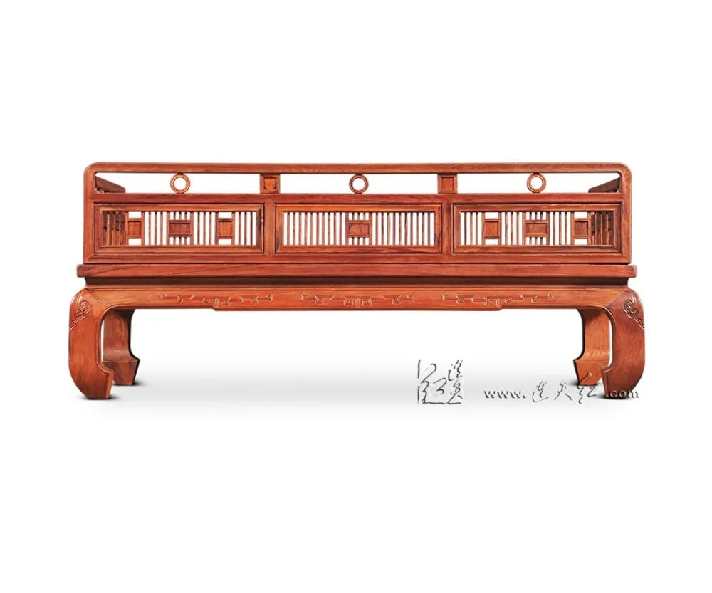 Living Room Furniture Neoclassical Arhat Bed New Chinese Zen Double Chair Beauty Couch Chaise Lounge Solid Wood Rosewood Sofa