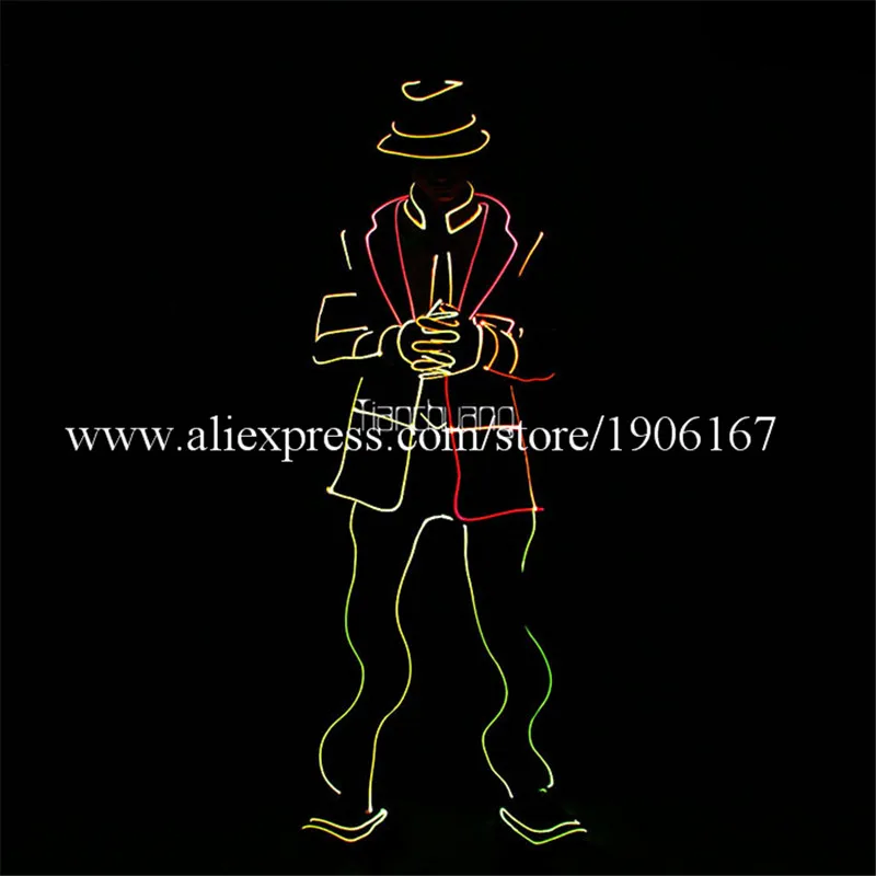 Programmable led dance costumes MJ full color light jacket robot dj stage show wears colorful party bar performance MJ0