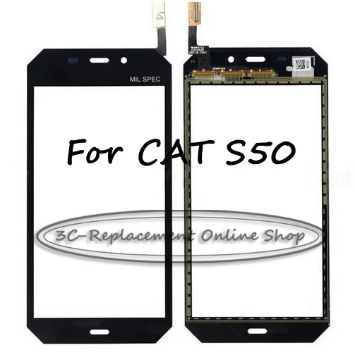 1 шт. черная Сенсорная панель 4 5 дюйма для Caterpillar CAT S50 дисплей с сенсорным экраном