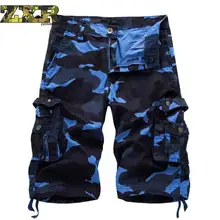 Мужские камуфляжные брюки-карго тактические шорты бренд мужской армейский свободные брюки-карго мужские повседневные рабочие короткие брюки плюс размер без ремня 29-38