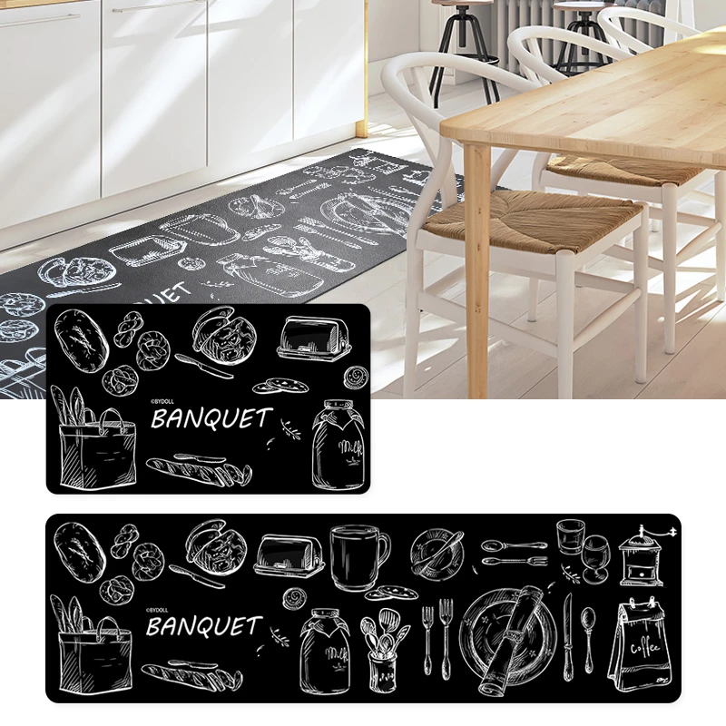 45x75 45x150cm Set Quality Pvc Kitchen Mat Home Entrance Hallway