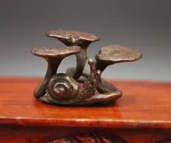 

Chinese red Copper auspicious glossy ganoderma Ganoderma Turbo snail Statue